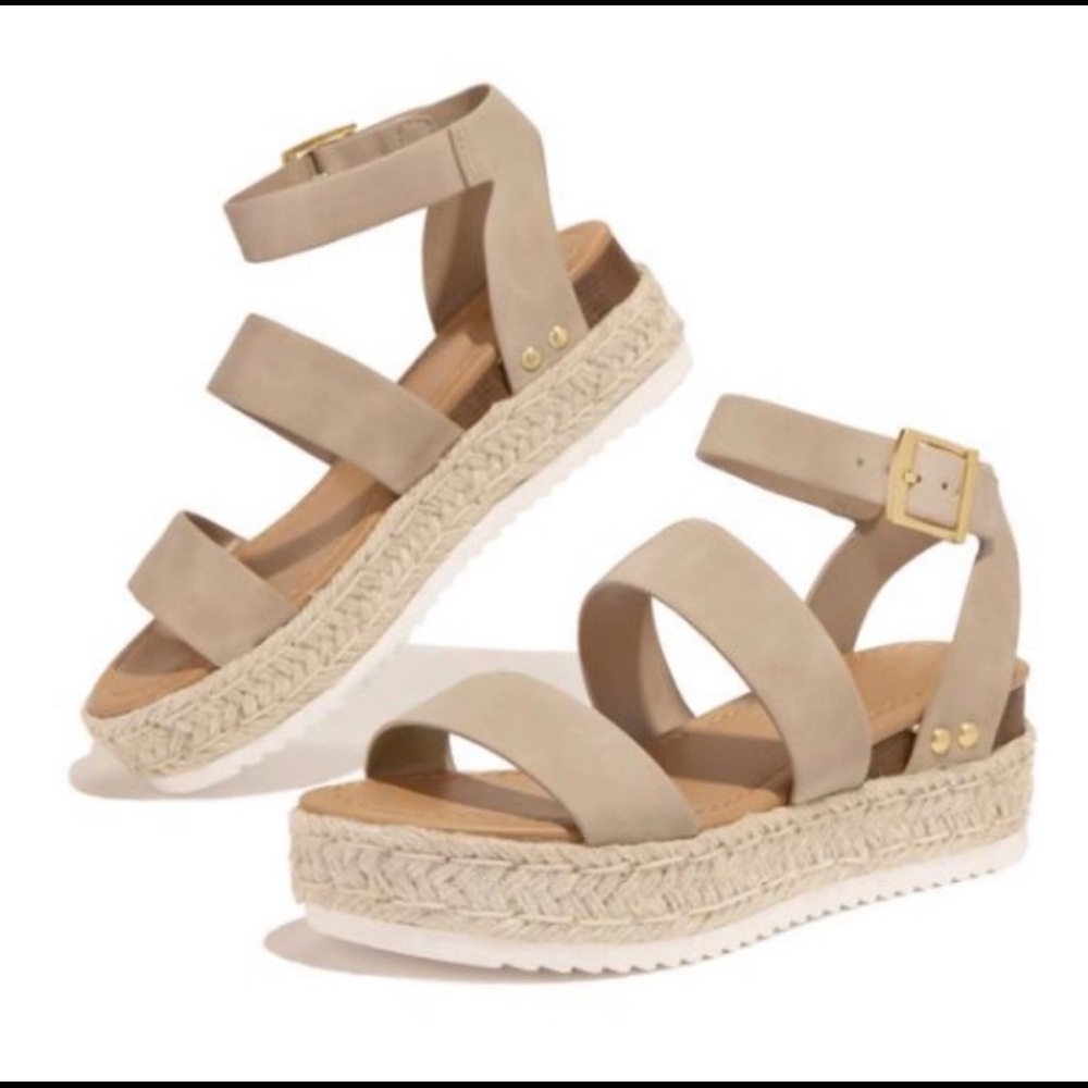 !! RESTOCKED !! Espadrille Sandals in Beige